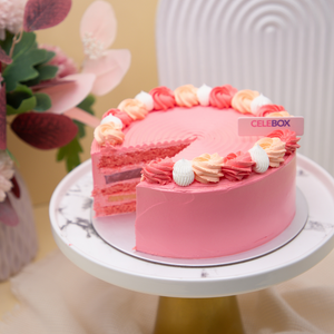 Yuzu Raspberry Jello Cake