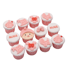 Load image into Gallery viewer, Baby&#39;s First Pink Cupcakes
