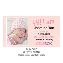 Load image into Gallery viewer, Celebox Baby Full Month A2 Baby Card Design
