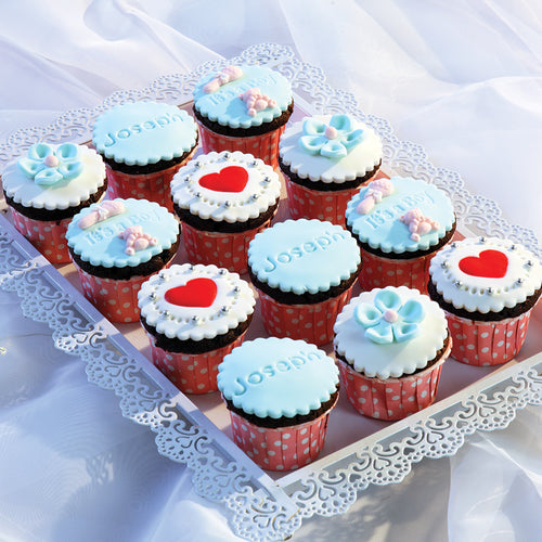 Baby Name Blue Cupcakes